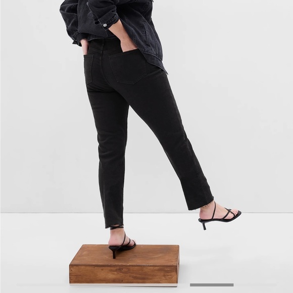 Gap Vintage slim mid rise in black short inseam - Picture 3 of 9